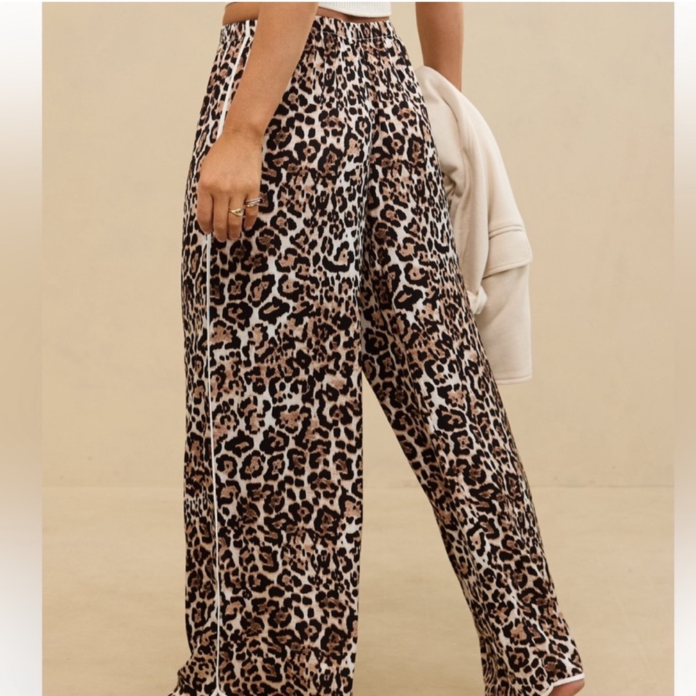 Aerie Off-Duty Satin Piping Trouser PJ